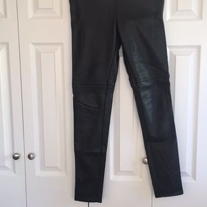 Faux leather pants
